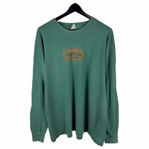 Vintage 90s Fruit of The Loom Topsail Island Long Sleeve Tourist Shirt Size XL